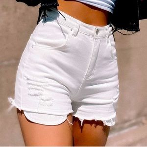 BYEGREIS BNWT Vilma jean shorts white M denim new